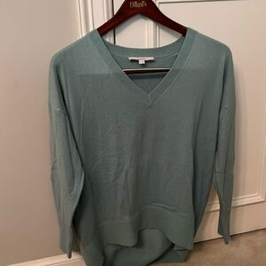 LOFT Women's V-Neck Sweater in Light Blue